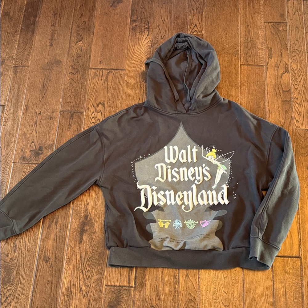 Disney Gray Hoodie with Tinker Bell Design